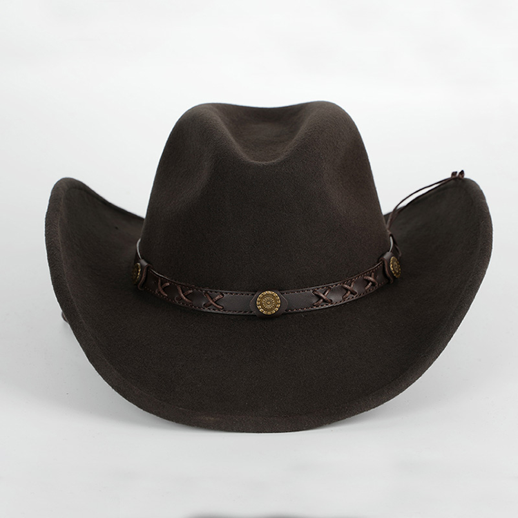 Fedora Hat Wool - X4007 Topi Koboi Wol 100% Topi