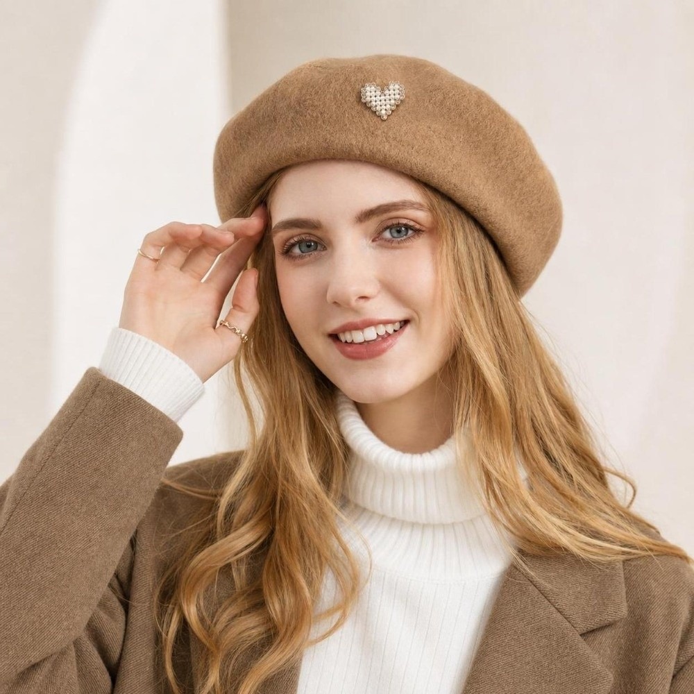 Topi Baret Wol Musim Dingin ya - Beret French Wool ulasan dan harga